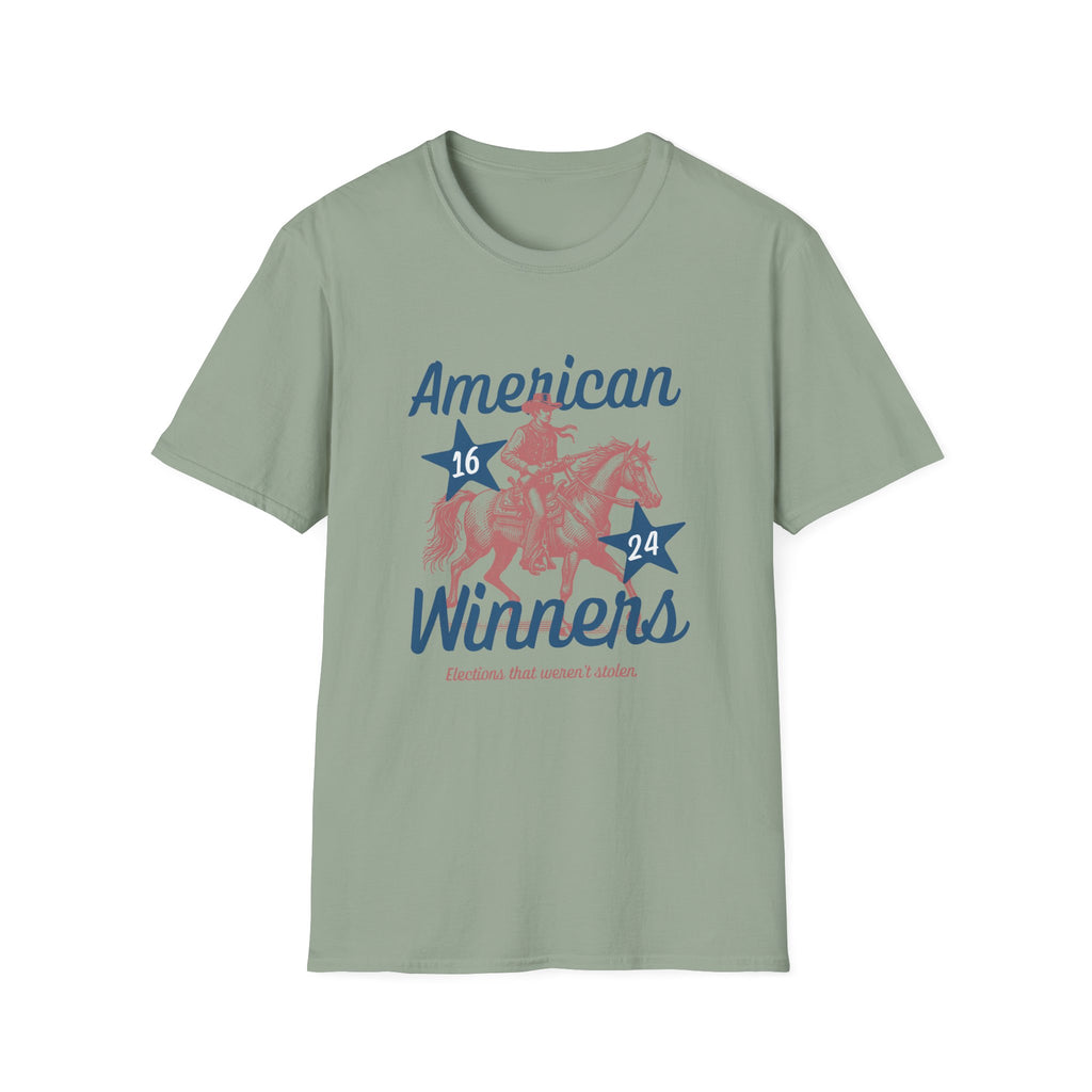 American Winners T-Shirt — Patriotic MAGA Cowboy Horse Graphic