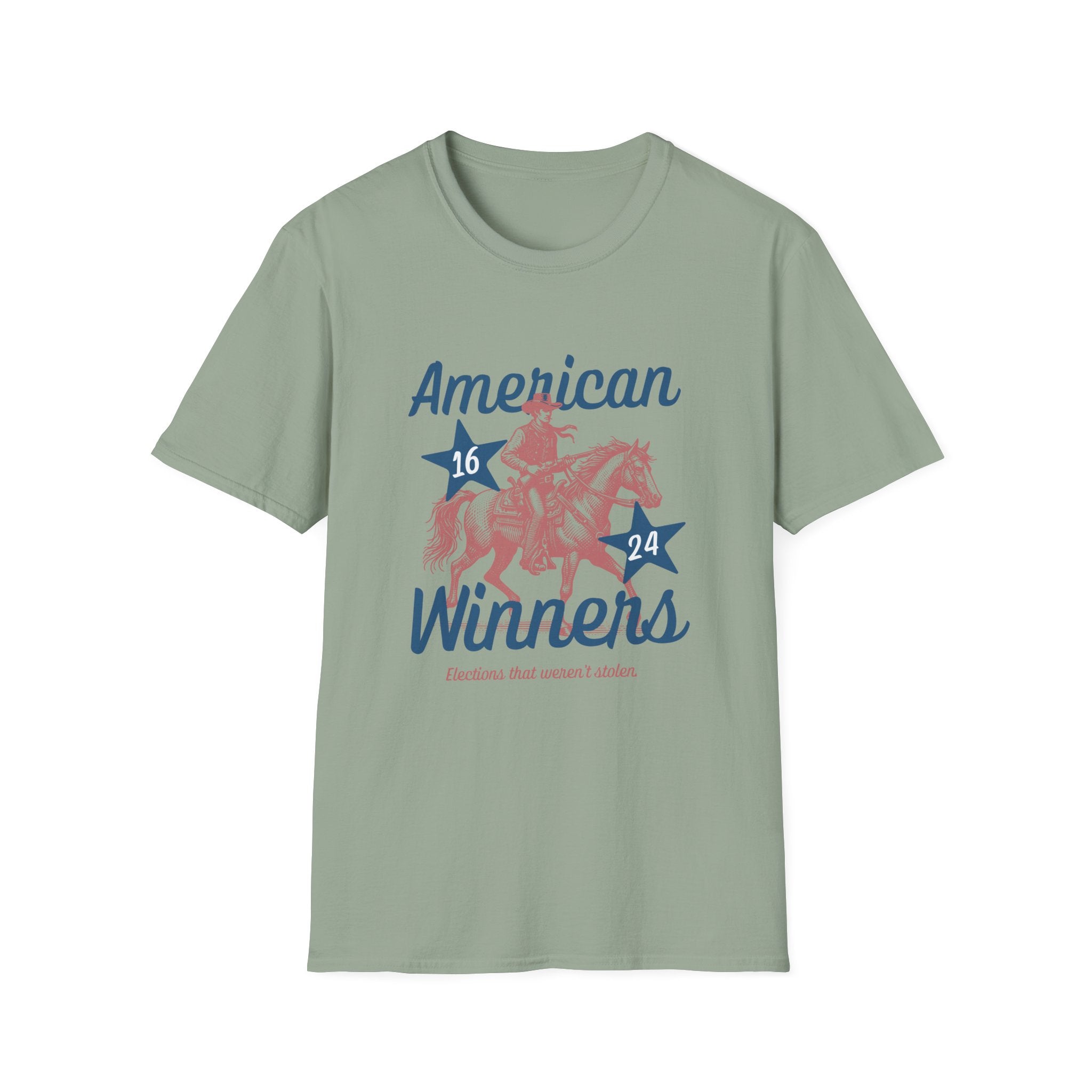 American Winners T-Shirt — Patriotic MAGA Cowboy Horse Graphic