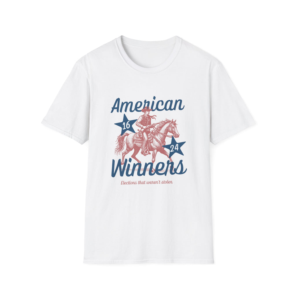American Winners T-Shirt — Patriotic MAGA Cowboy Horse Graphic