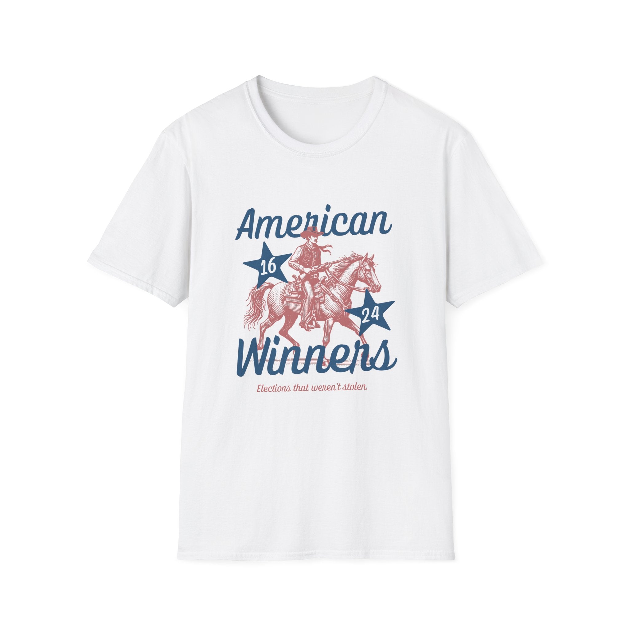 American Winners T-Shirt — Patriotic MAGA Cowboy Horse Graphic
