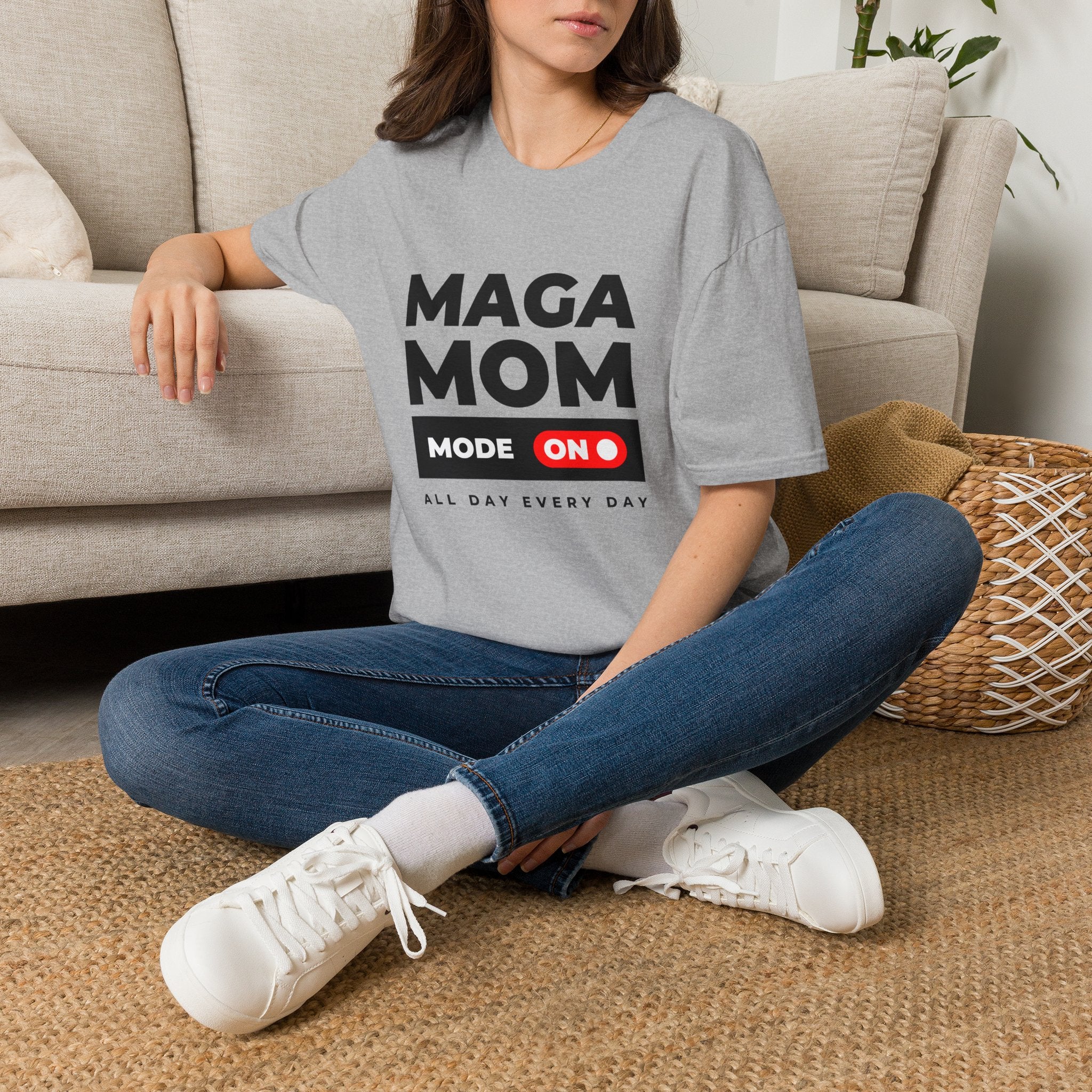 MAGA Mom T-Shirt — Political Statement Tee ("Mode On")