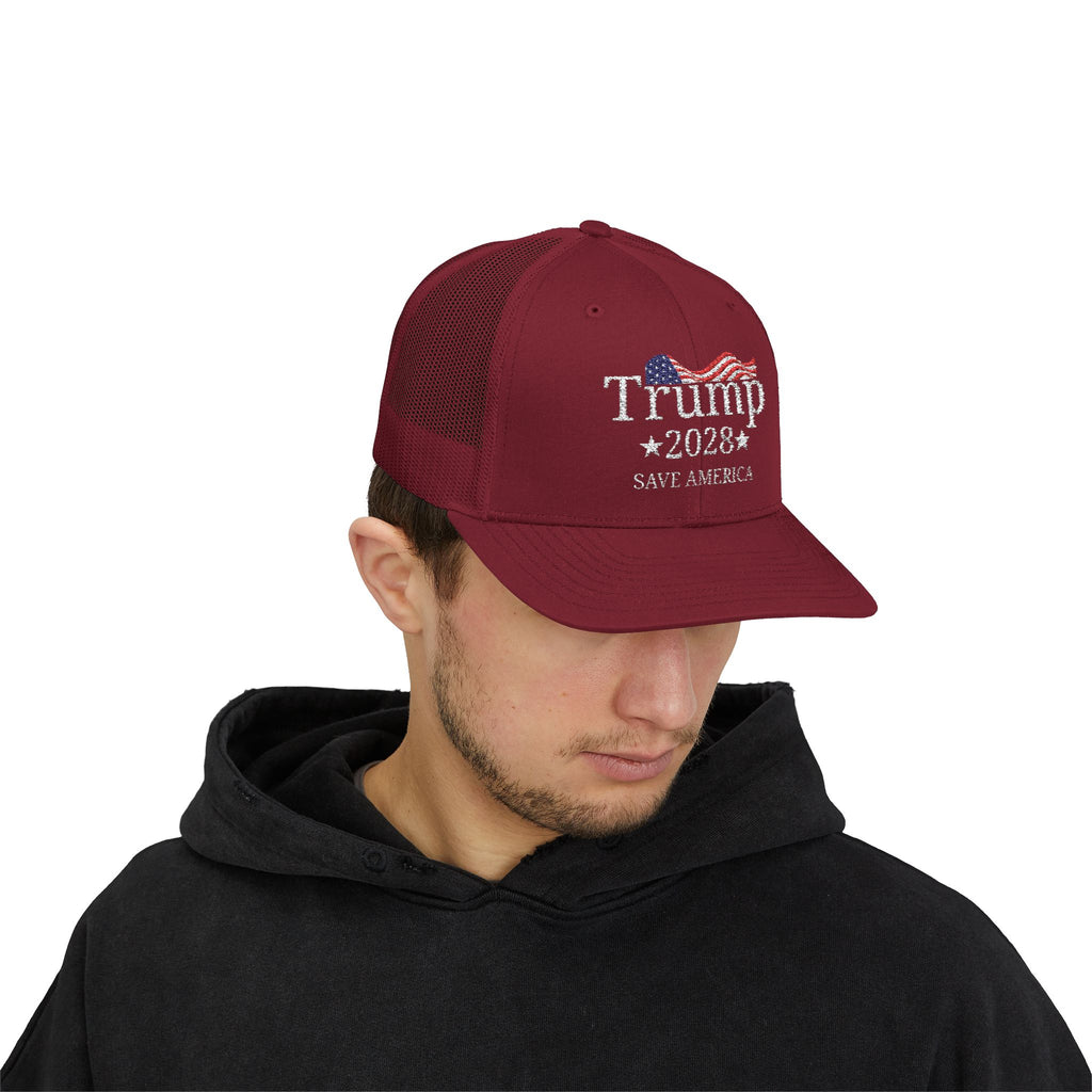Trump 2028 Save America Trucker Hat with SnapBack