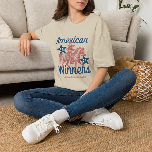 American Winners T-Shirt — Patriotic MAGA Cowboy Horse Graphic