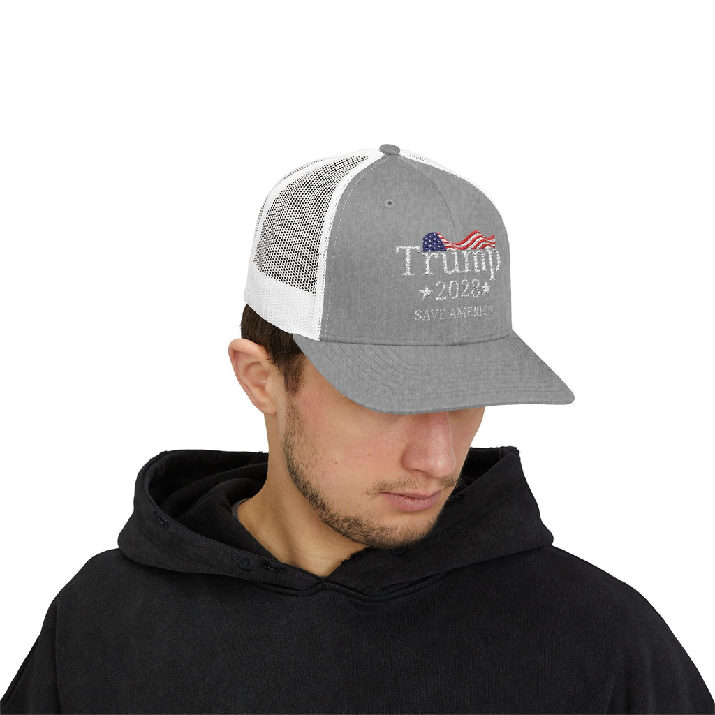 Trump 2028 Save America Trucker Hat with SnapBack