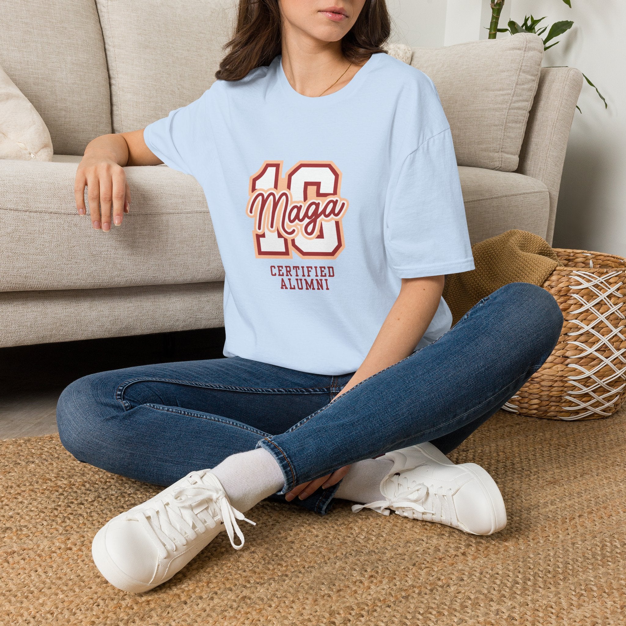 MAGA 16 Retro Collegiate T-Shirt — Certified Alumni Graphic Tee