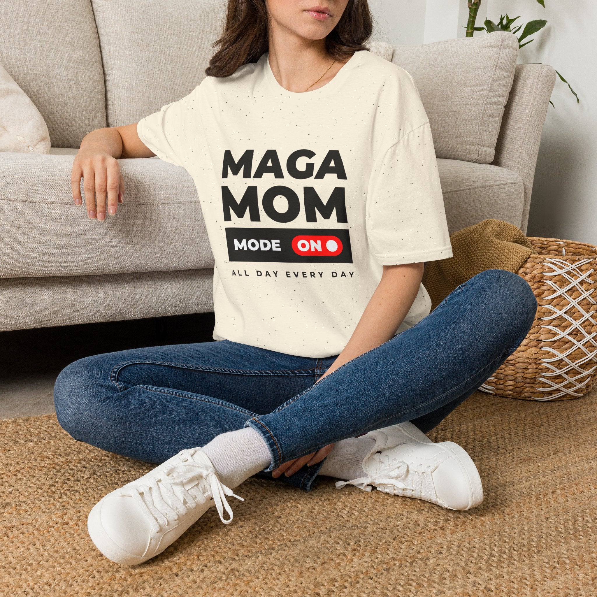 MAGA Mom T-Shirt — Political Statement Tee ("Mode On")