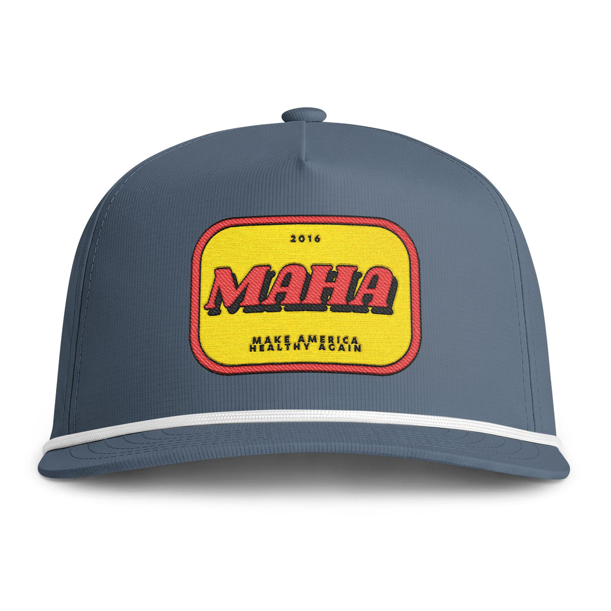 Sunwashed Rope Cap - Vintage 'MAHA' Patch Trucker Hat