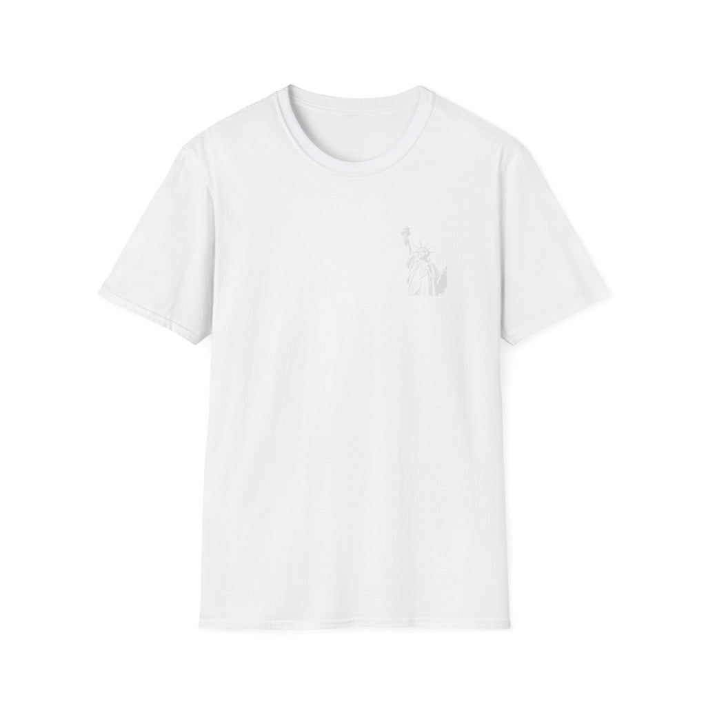 Statue of Liberty Minimalist T-Shirt - Small Chest Print, Patriotic Travel Tee