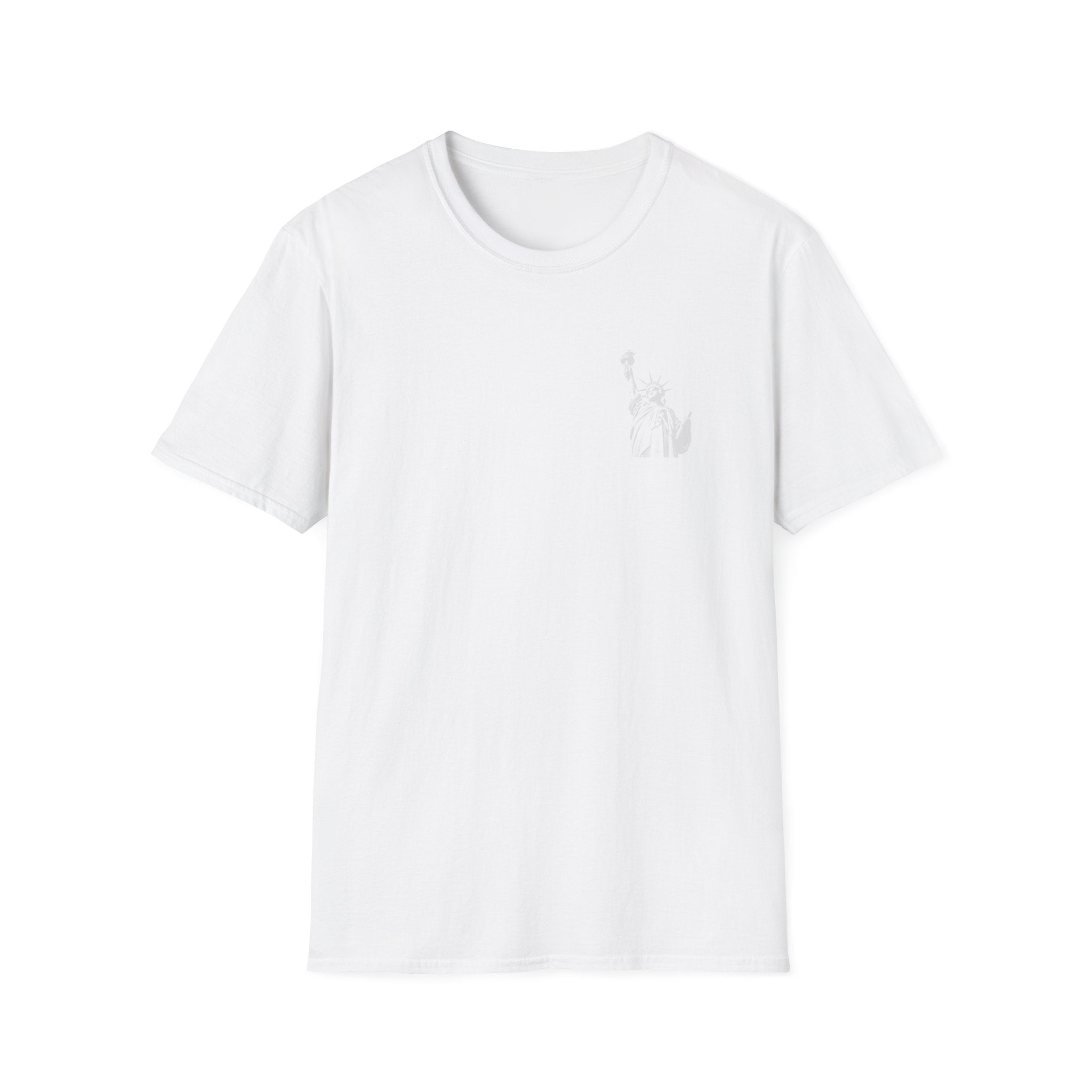 Statue of Liberty Minimalist T-Shirt - Small Chest Print, Patriotic Travel Tee
