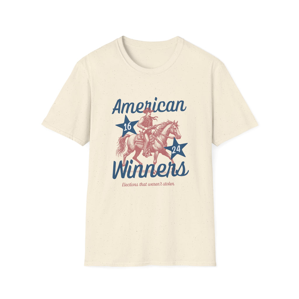 American Winners T-Shirt — Patriotic MAGA Cowboy Horse Graphic