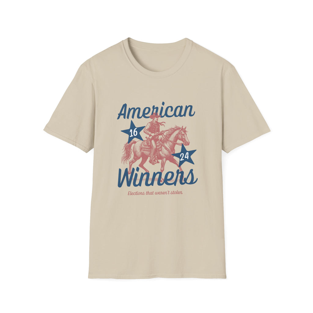 American Winners T-Shirt — Patriotic MAGA Cowboy Horse Graphic