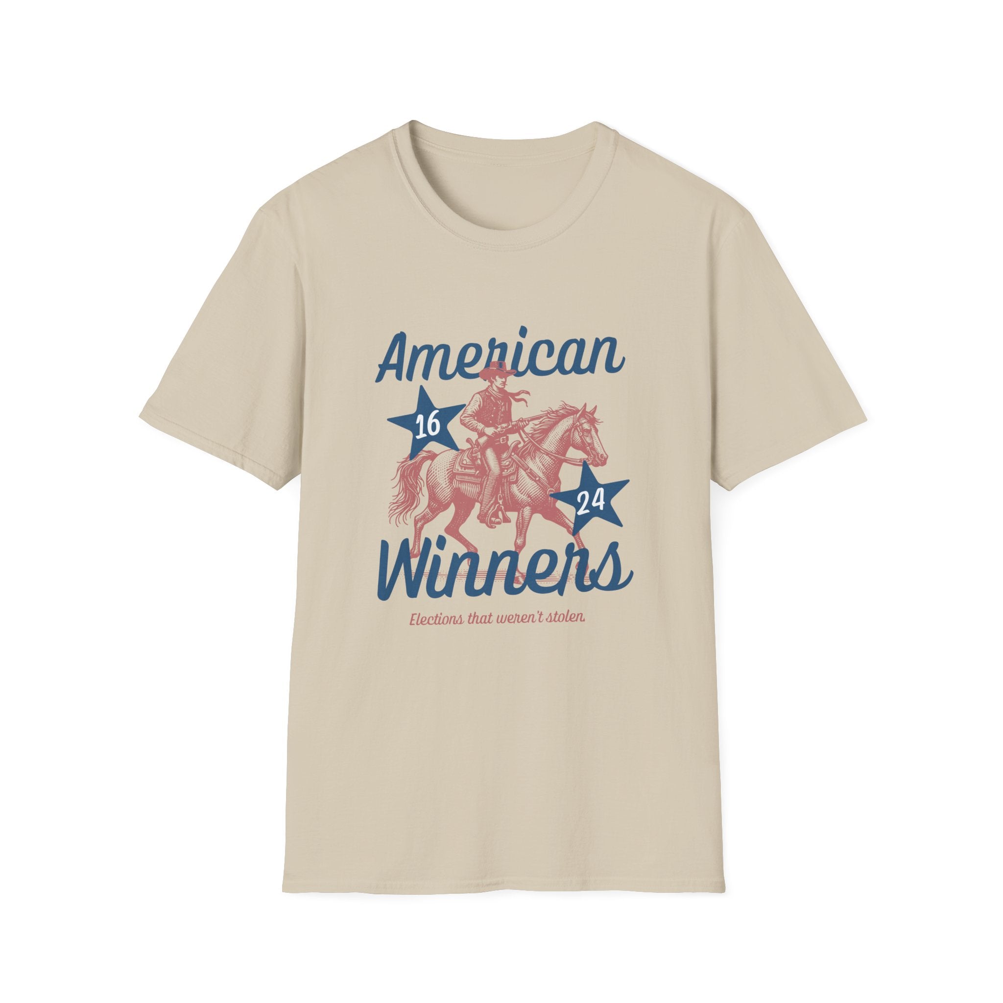 American Winners T-Shirt — Patriotic MAGA Cowboy Horse Graphic