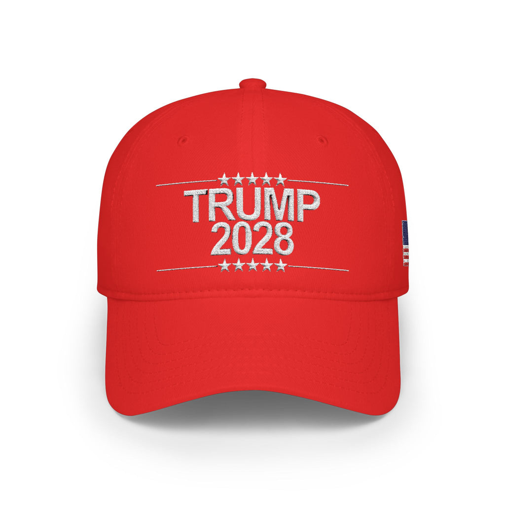 Trump 2028 Low Profile Baseball Cap - Red Political Campaign Hat
