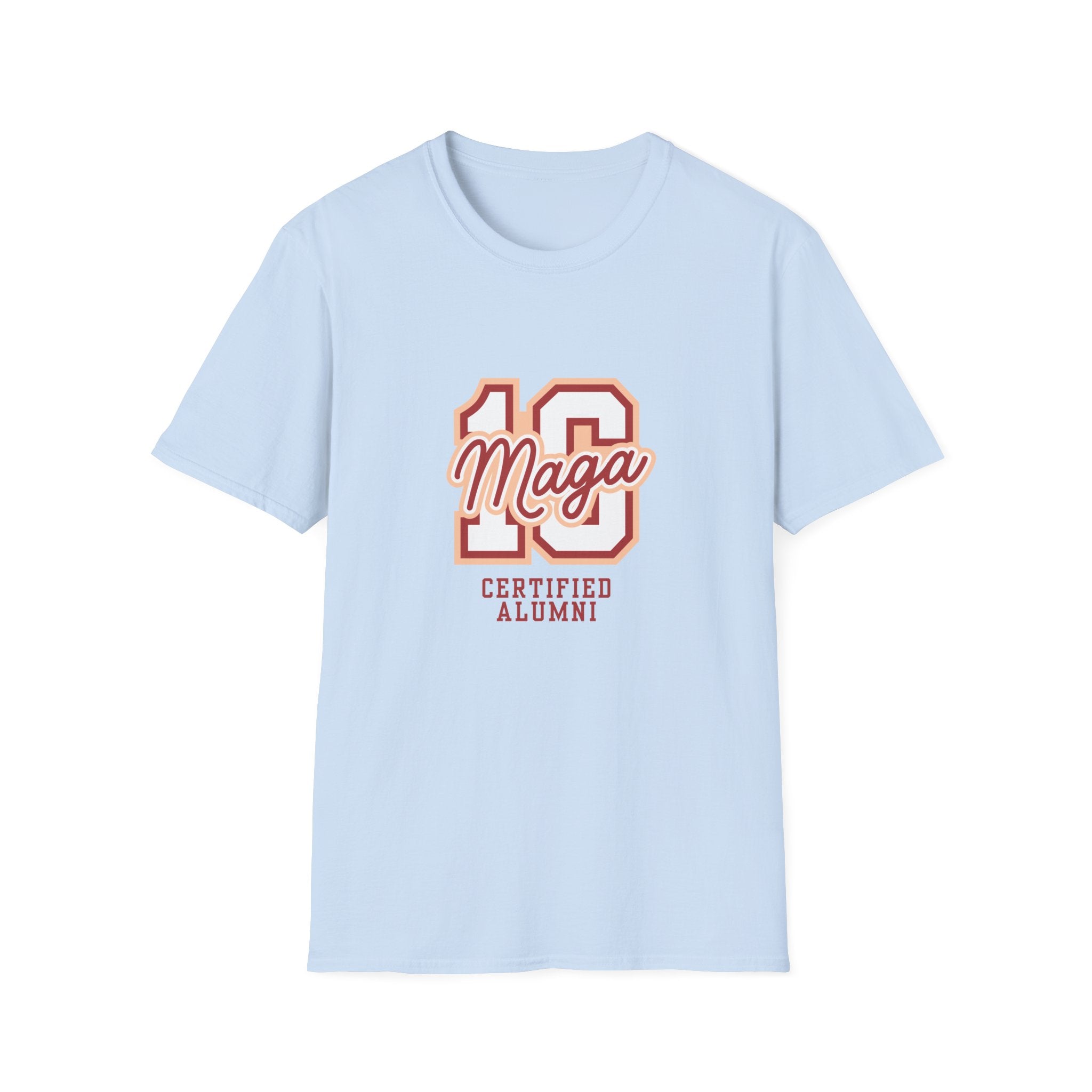 MAGA 16 Retro Collegiate T-Shirt — Certified Alumni Graphic Tee