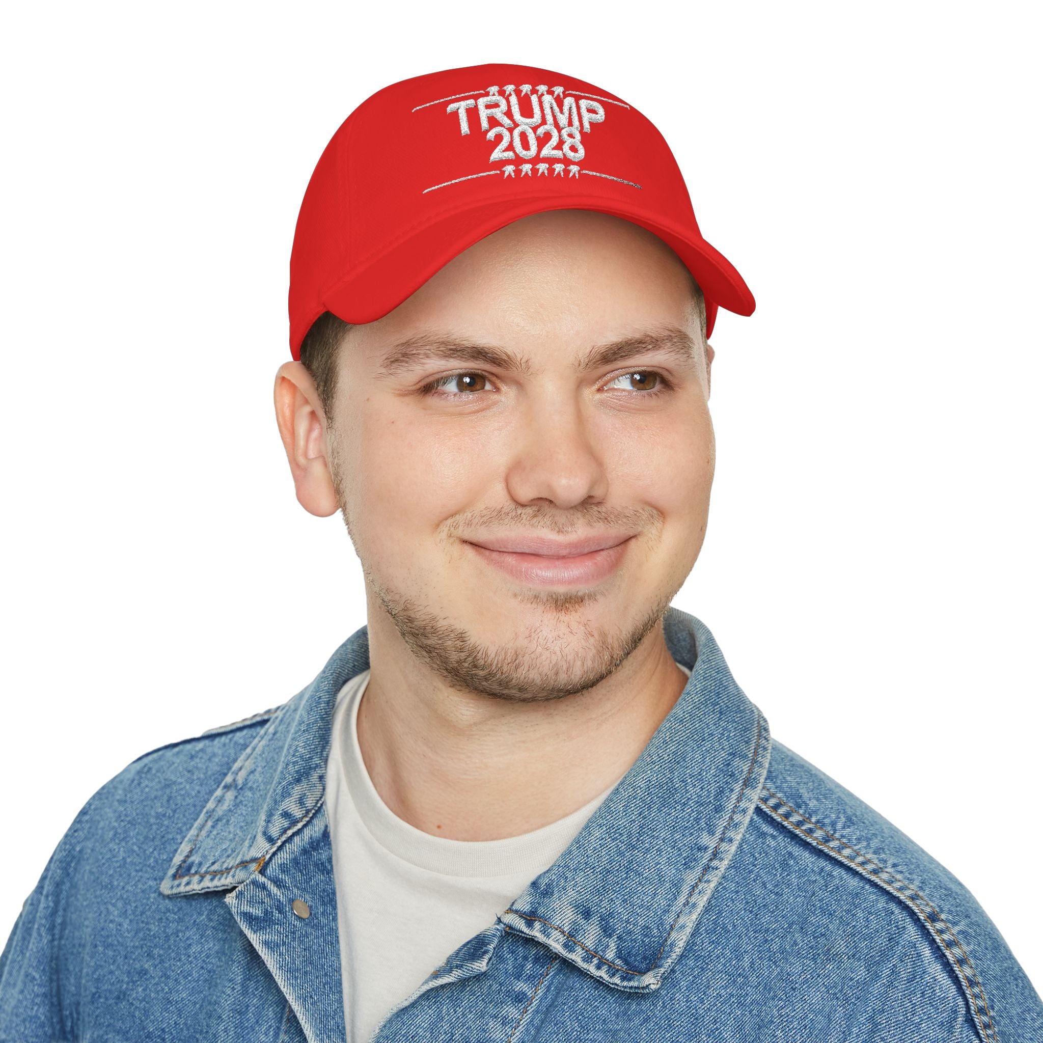 Trump 2028 Low Profile Baseball Cap - Red Political Campaign Hat