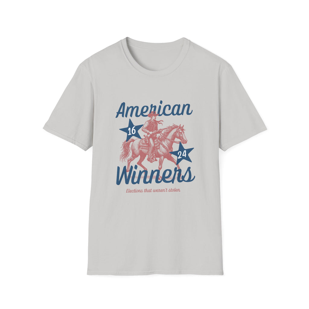 American Winners T-Shirt — Patriotic MAGA Cowboy Horse Graphic