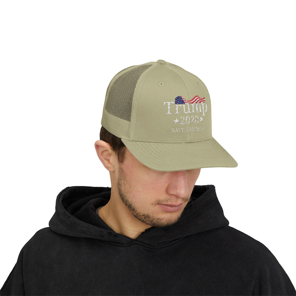 Trump 2028 Save America Trucker Hat with SnapBack