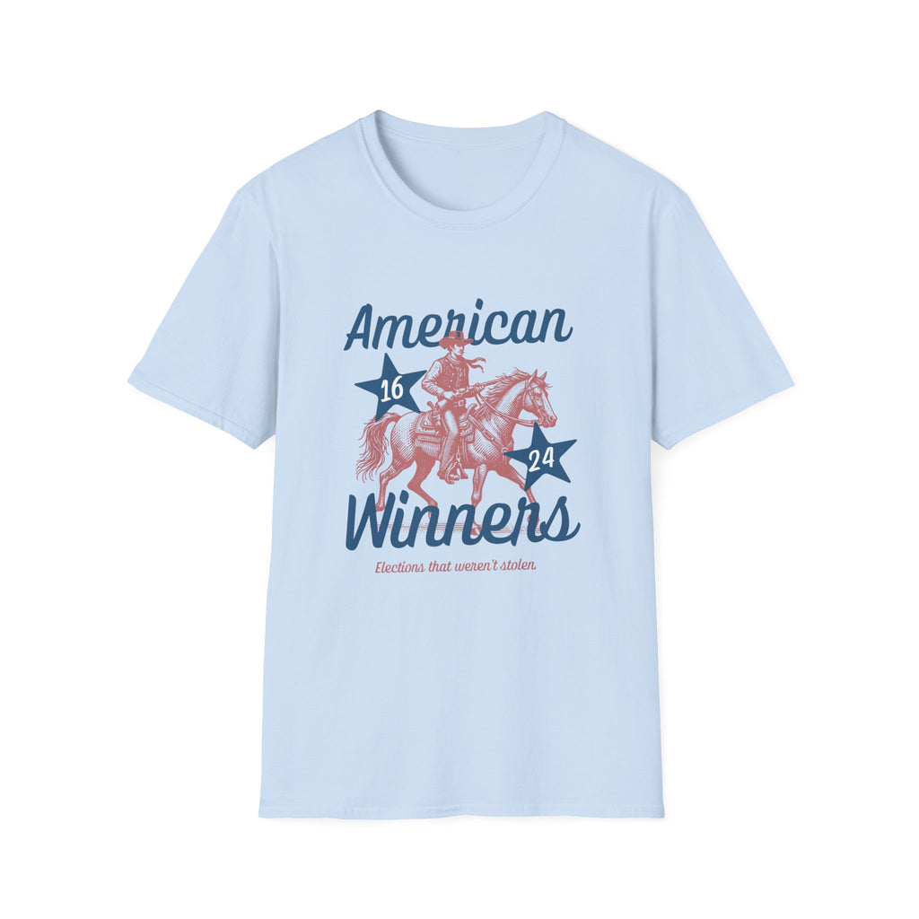 American Winners T-Shirt — Patriotic MAGA Cowboy Horse Graphic