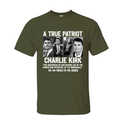 Charlie Kirk "Greatness of Our Nation" Patriotic T-shirt