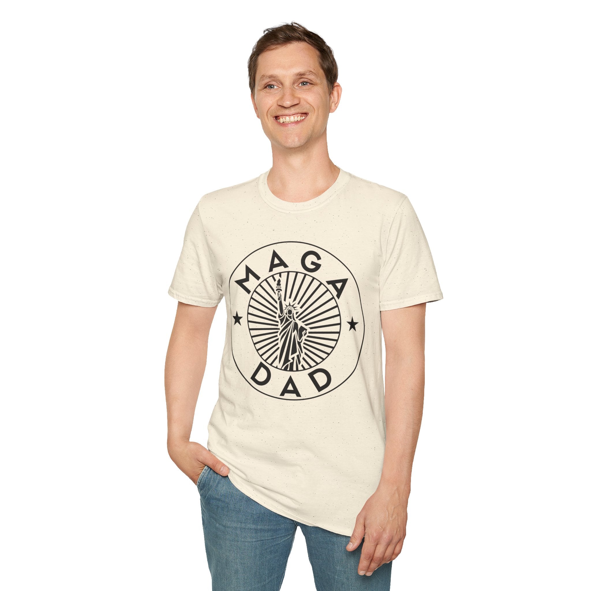 MAGA Dad T-Shirt — Patriotic Statue of Liberty Graphic Tee