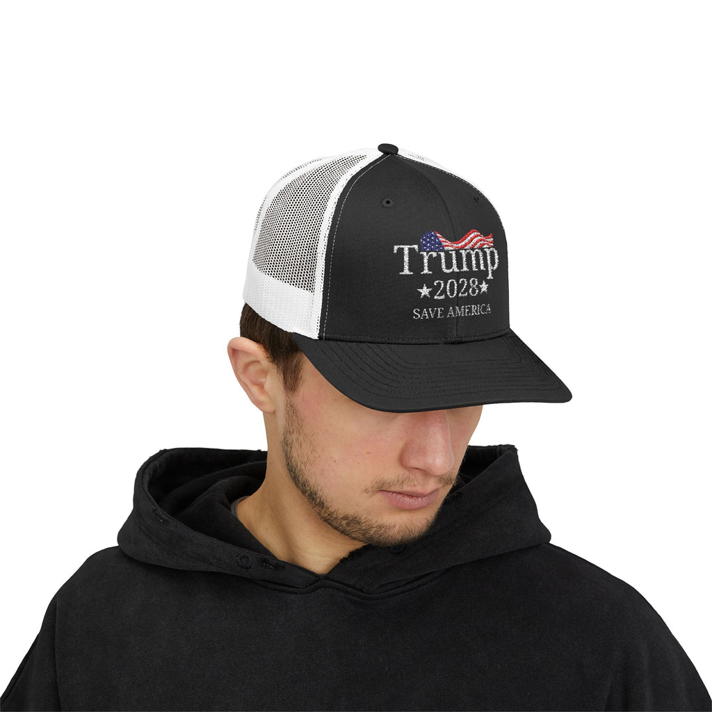 Trump 2028 Save America Trucker Hat with SnapBack