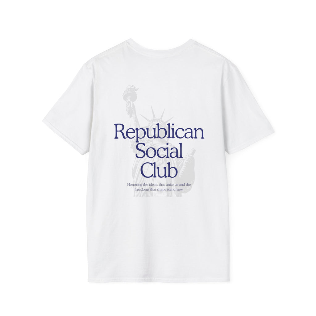 Statue of Liberty Minimalist T-Shirt - Small Chest Print, Patriotic Travel Tee