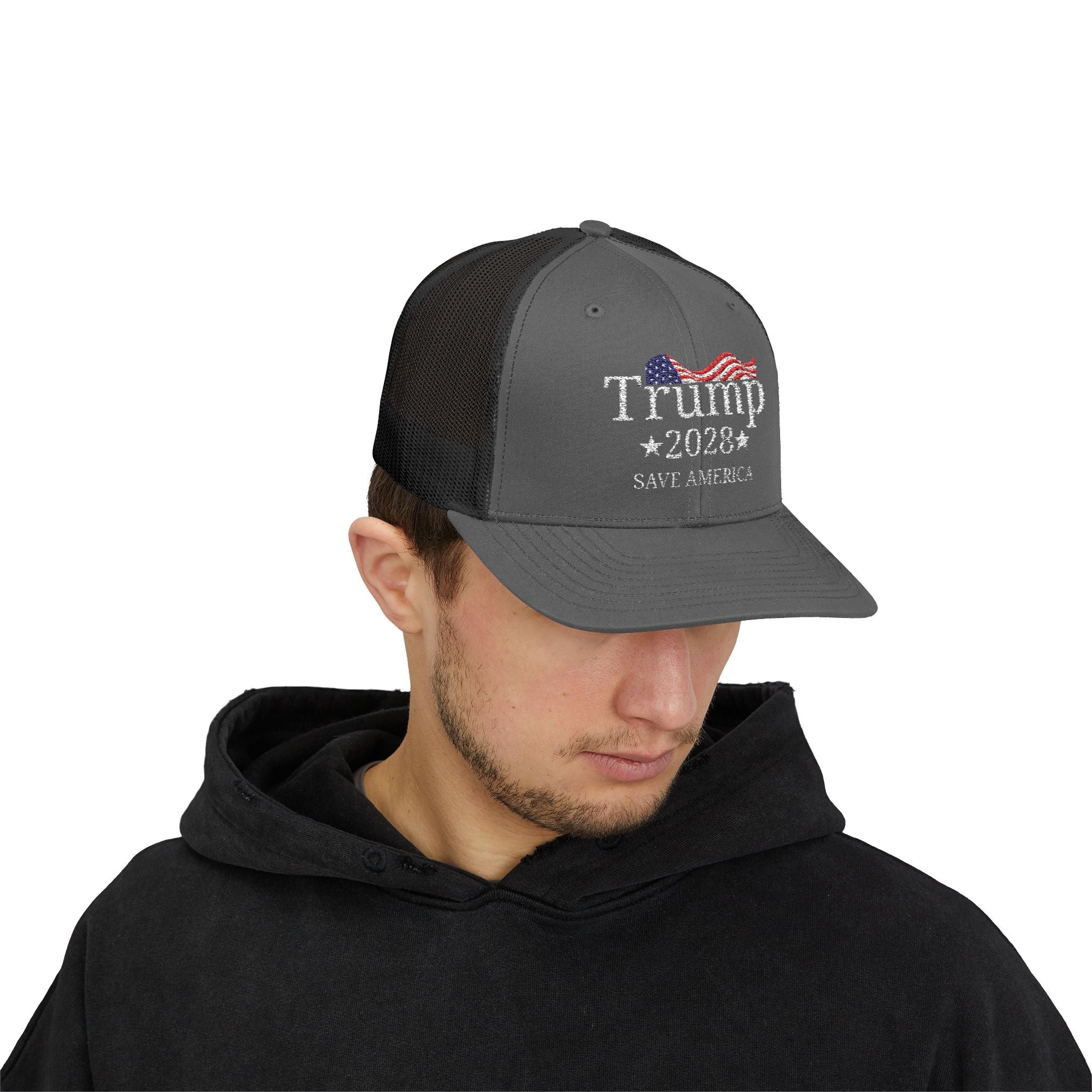 Trump 2028 Save America Trucker Hat with SnapBack