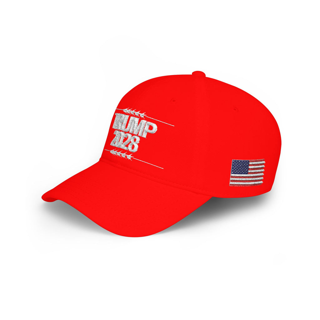 Trump 2028 Low Profile Baseball Cap - Red Political Campaign Hat