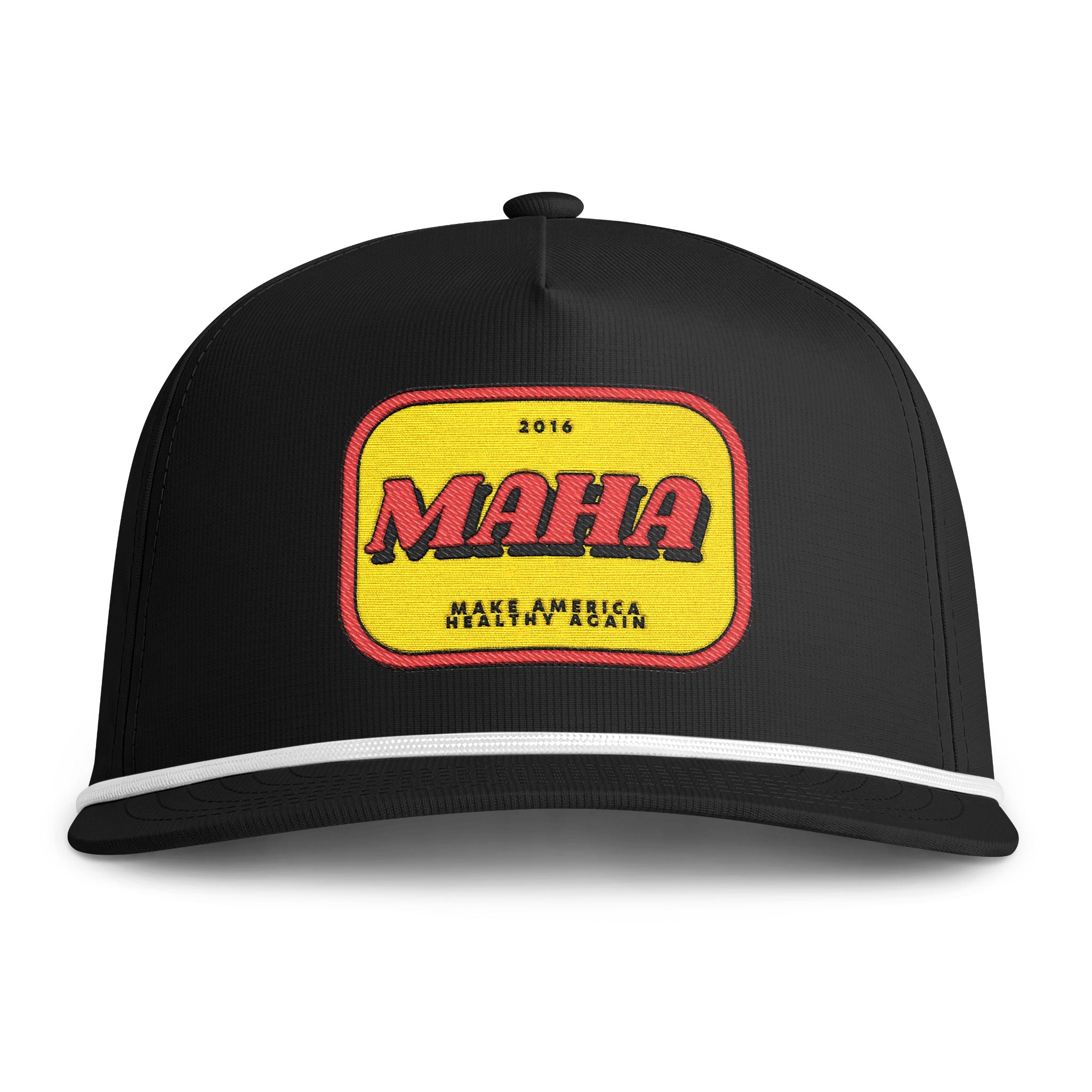 Sunwashed Rope Cap - Vintage 'MAHA' Patch Trucker Hat