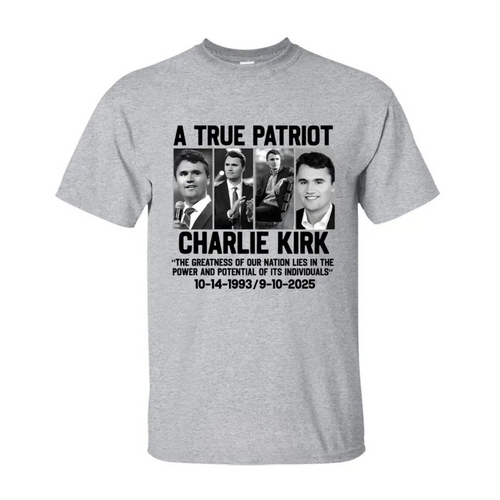 Charlie Kirk Greatness of Our Nation patriotic t-shirt